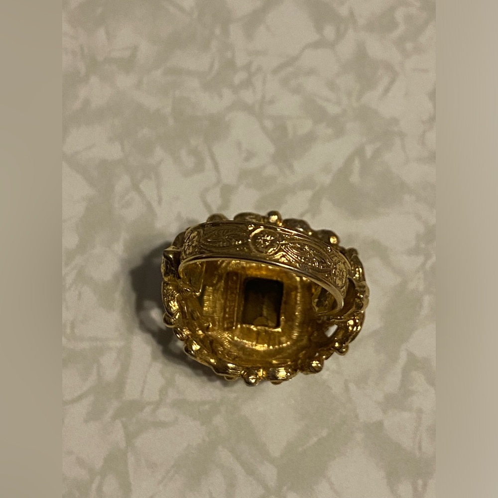 LAST CHANCE 🔥 Vintage Costume Fleur De Lis Adjustable Ring #7993 - Picture 7 of 10